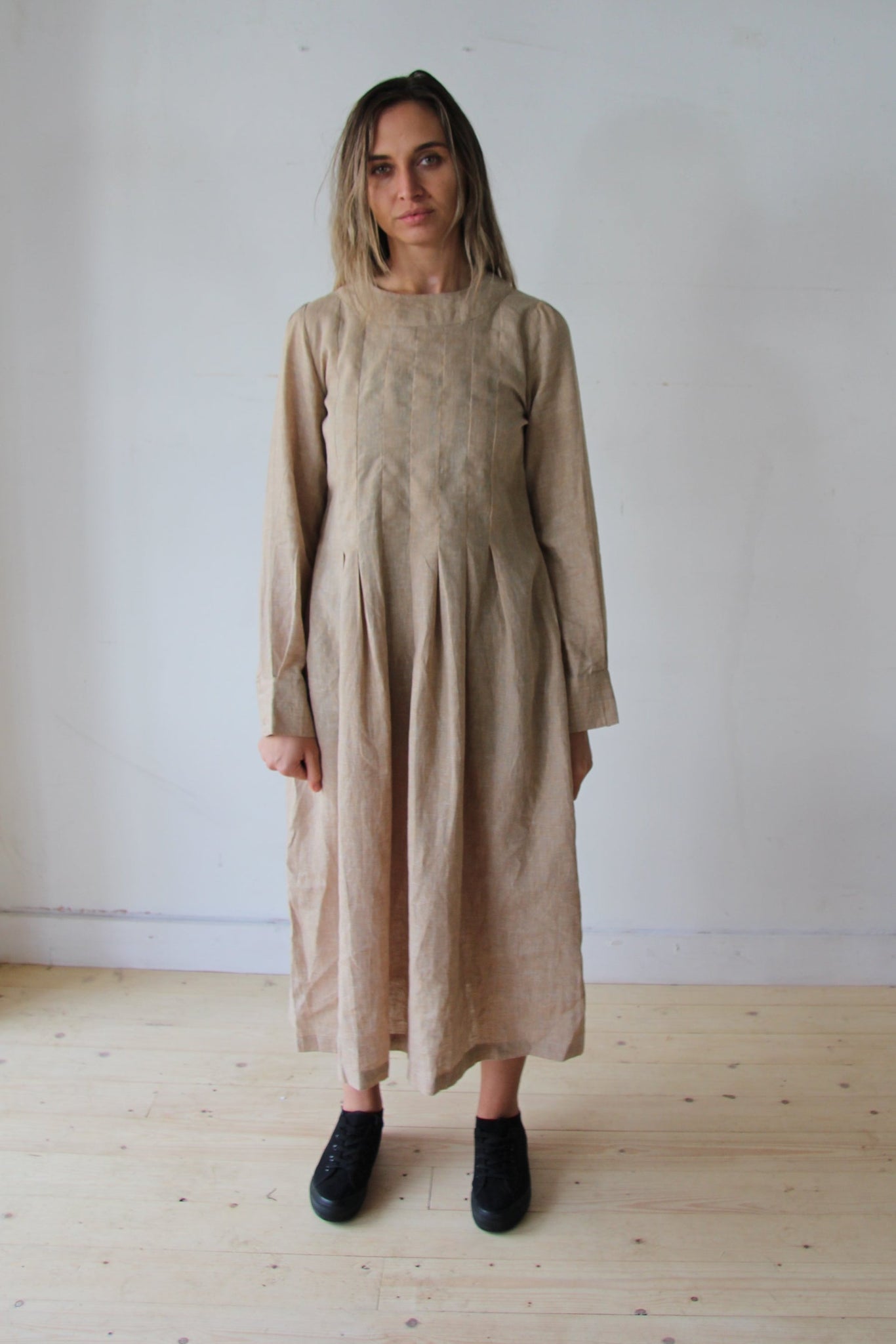 WDTS  - Tilly dress - Mustard Linen