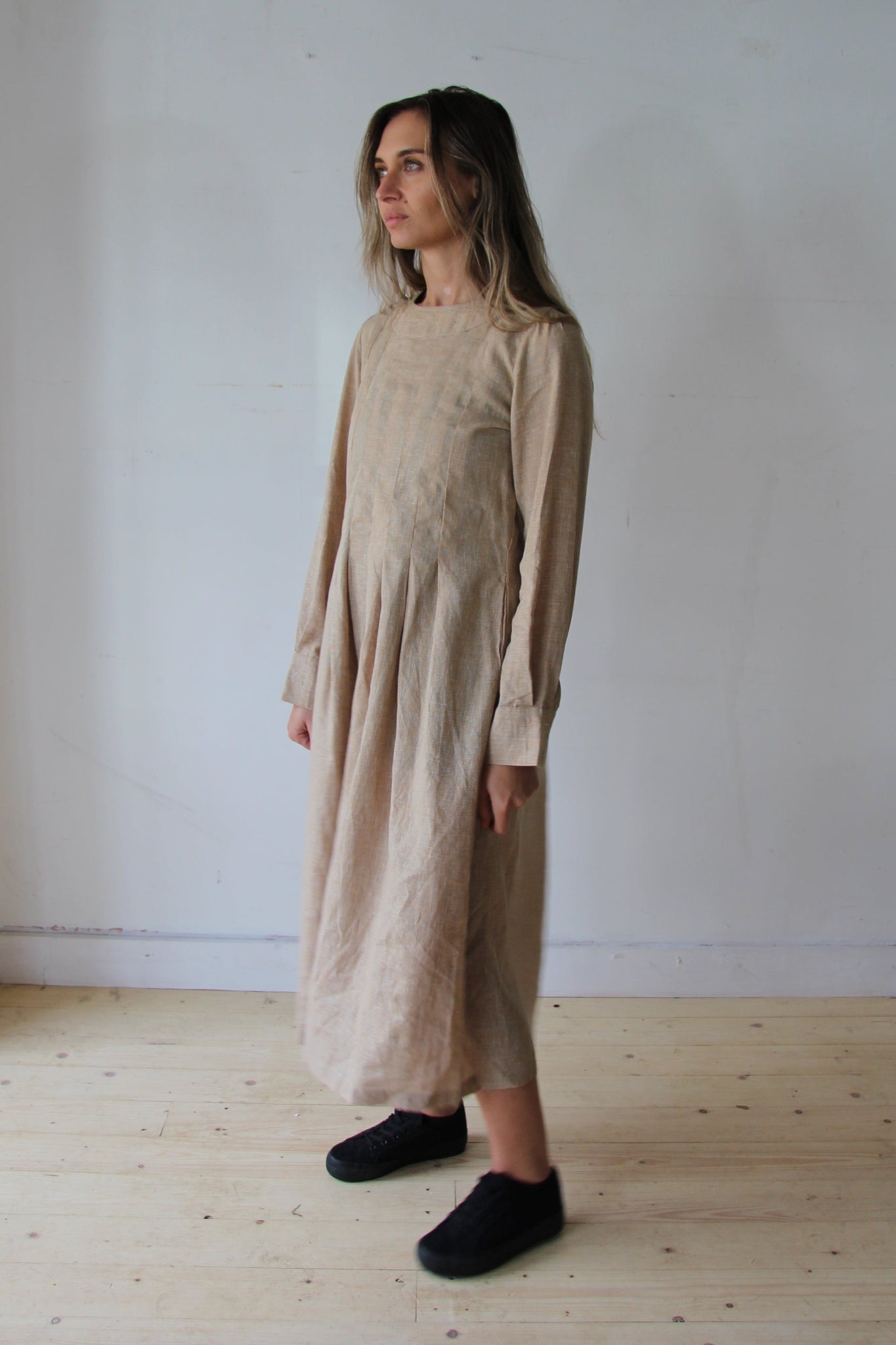 WDTS  - Tilly dress - Mustard Linen