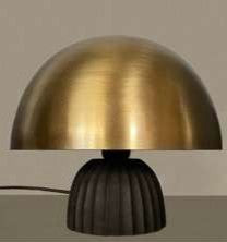 Vega mushroom  lamp - Antique brass finish Iron and antique black