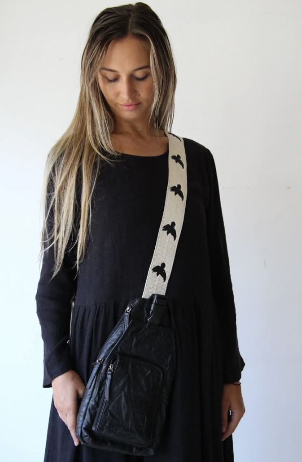 WDTS Crossbody Sling Bag w cross or crow strap