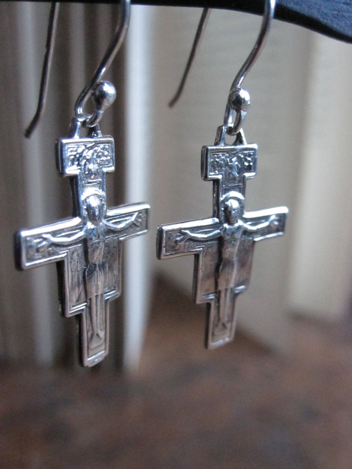 WDTS Cross with Jesus earrings