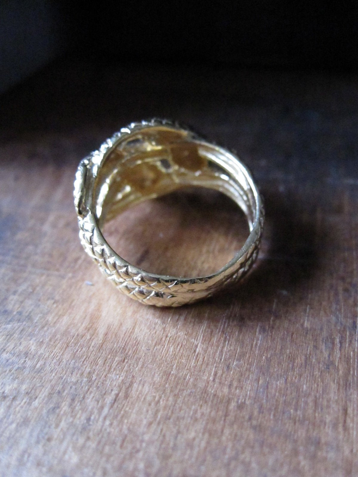 Gold Plated Silver Double snake ring