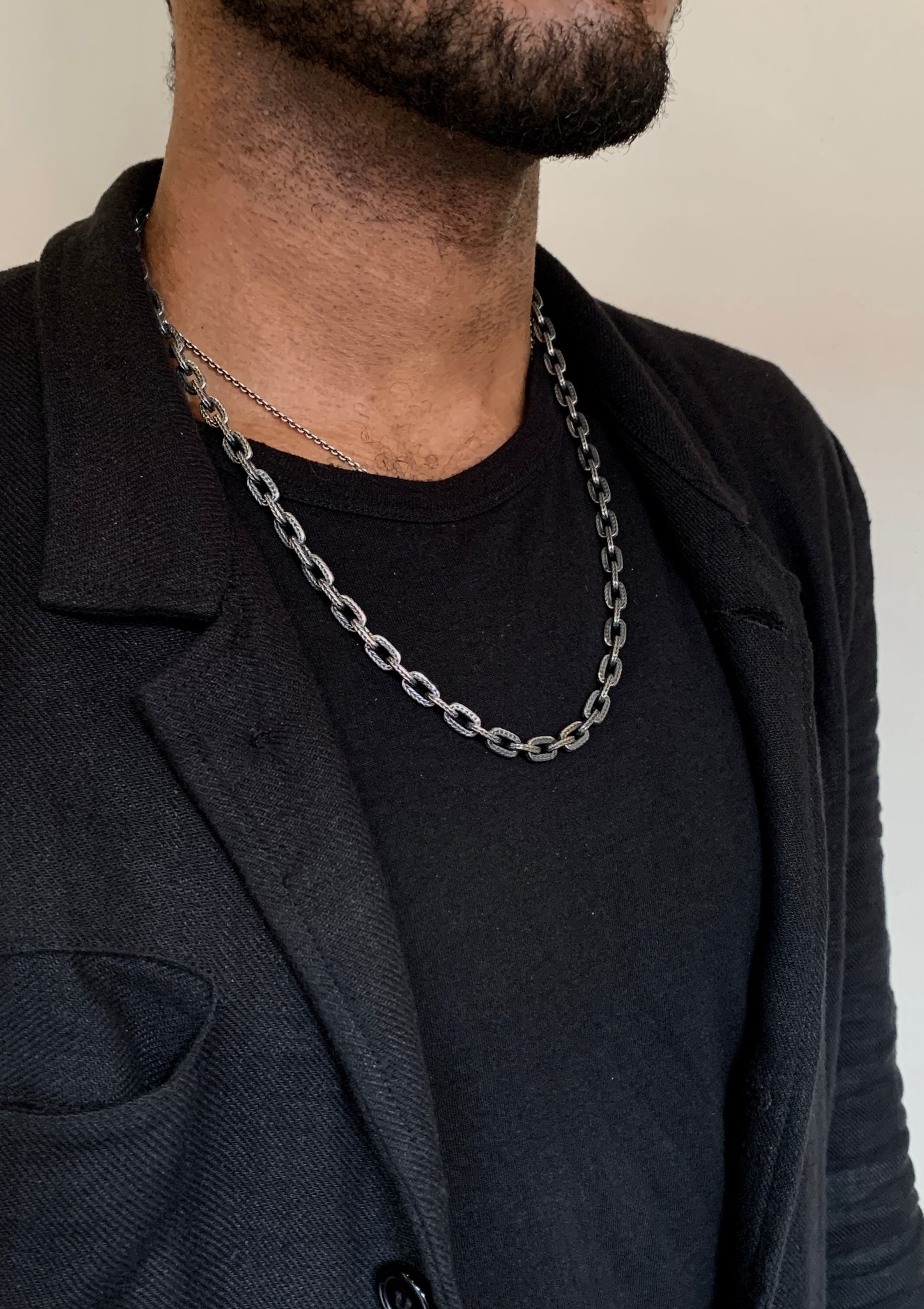 Tenes  - Oxidised 925 Silver chain necklace