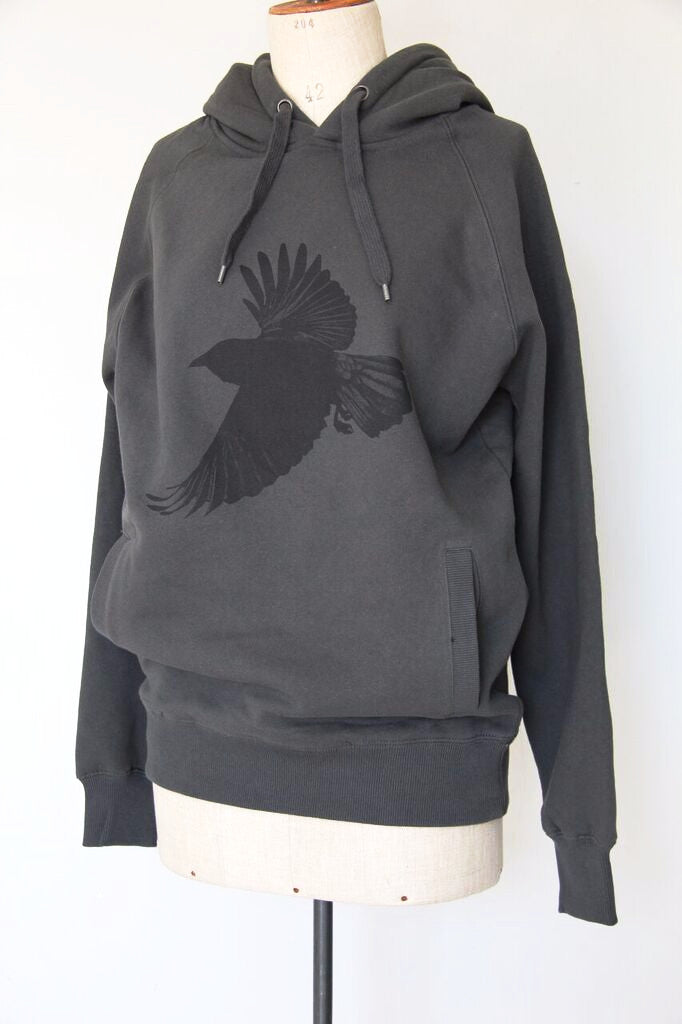 Window Dressing The Soul Crow Hoodie- Dark Grey