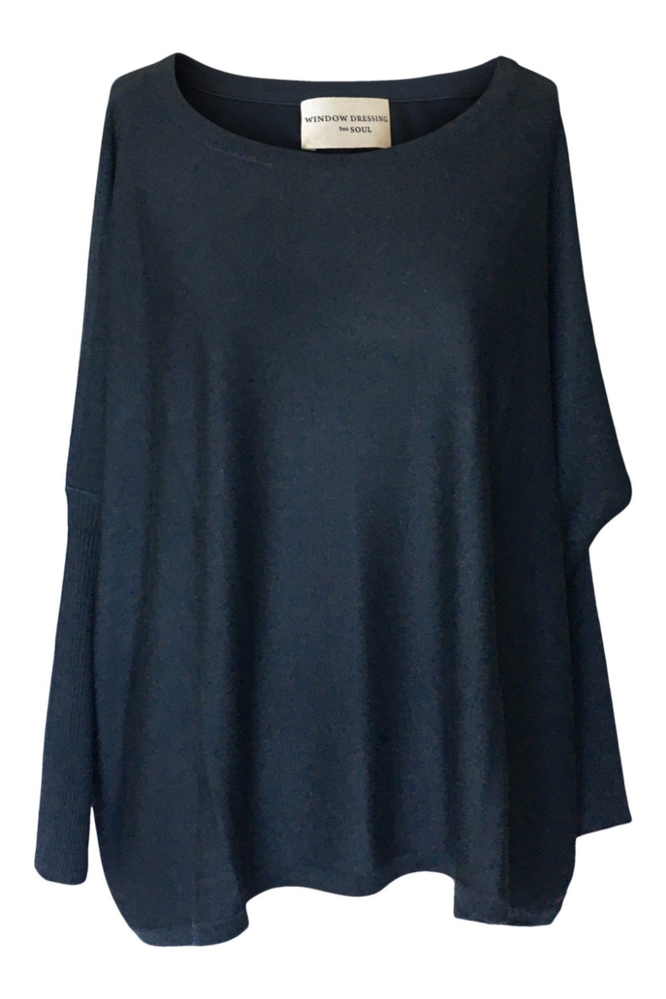 WDTS -fine knit sweater - Charcoal/Blue