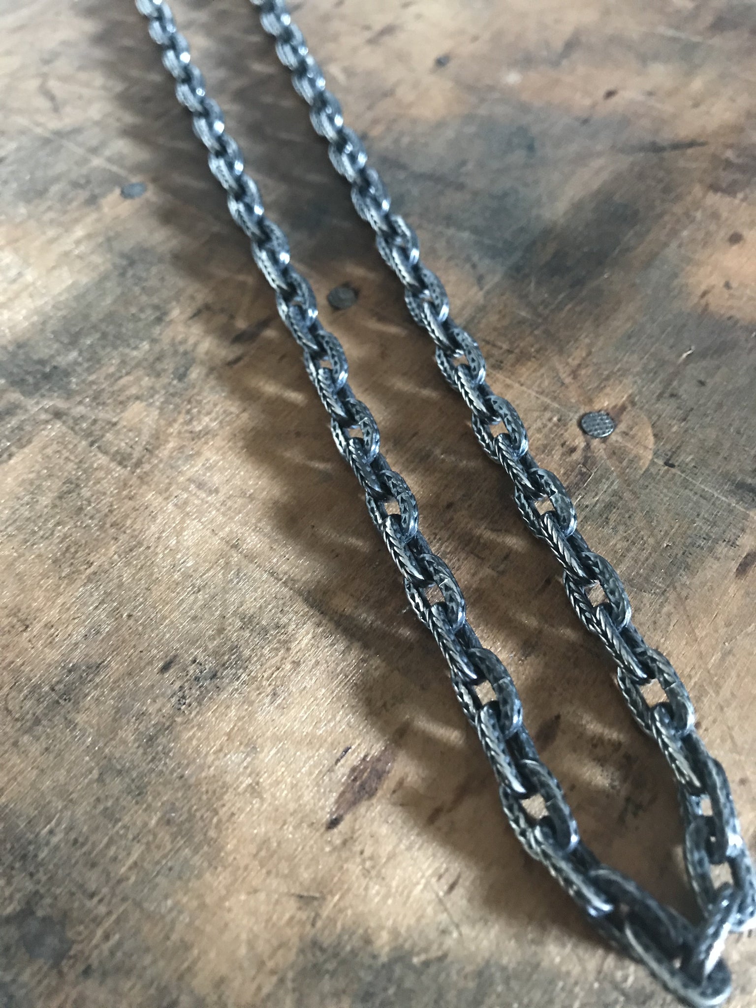 Tenes  - Oxidised 925 Silver chain necklace