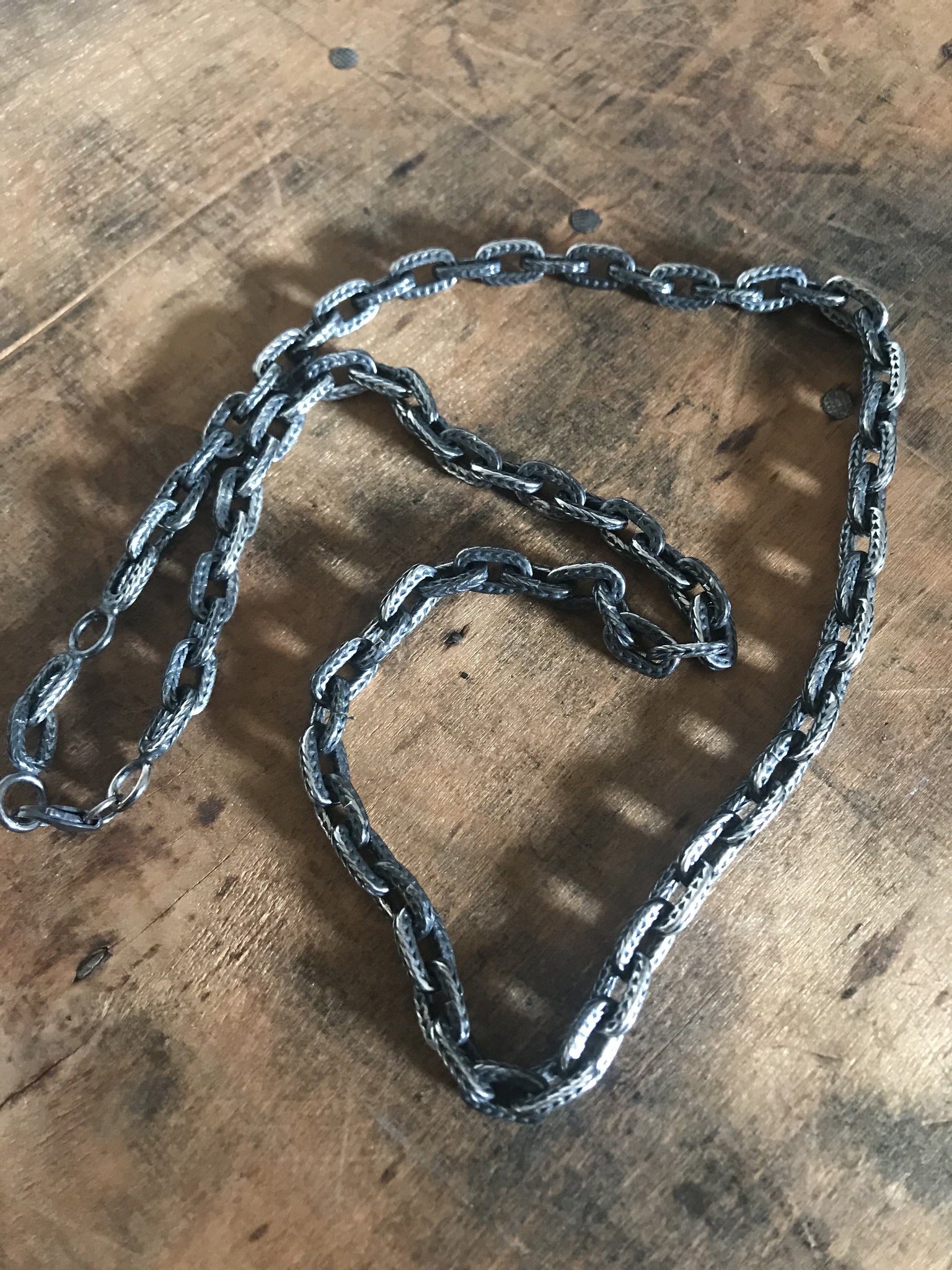 Tenes  - Oxidised 925 Silver chain necklace