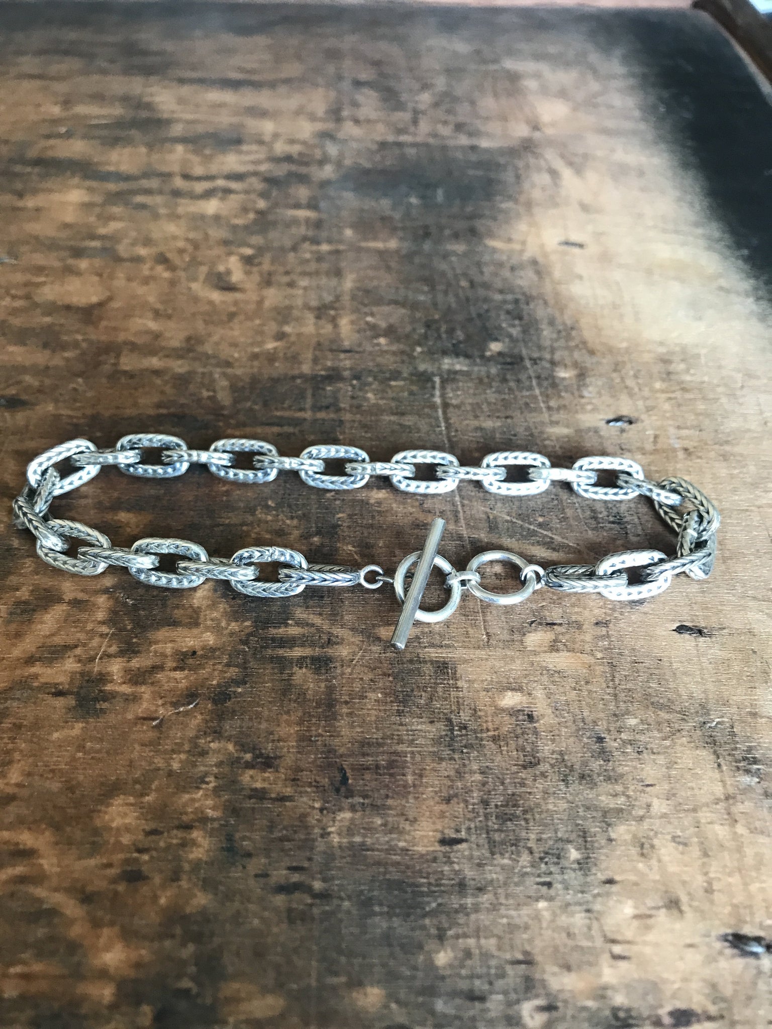 Tenes  - Oxidised 925 Silver chain - Bracelet