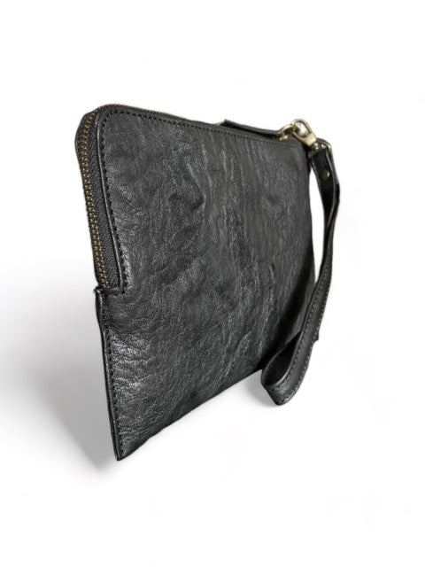 WDTS - Window Dressing the Soul - Black Leather Pouch with strap