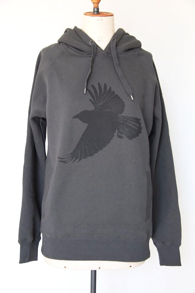 Window Dressing The Soul Crow Hoodie- Dark Grey